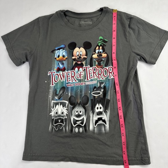 Disneyland Paris Kids Walt Disney Studios Tower Of Terror  T-Shirt‎ Gray Size 10 - Picture 6 of 7